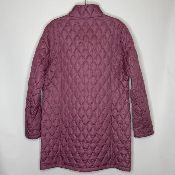 Lands End Quilted Down Coat, XL - Picture 3 of 11